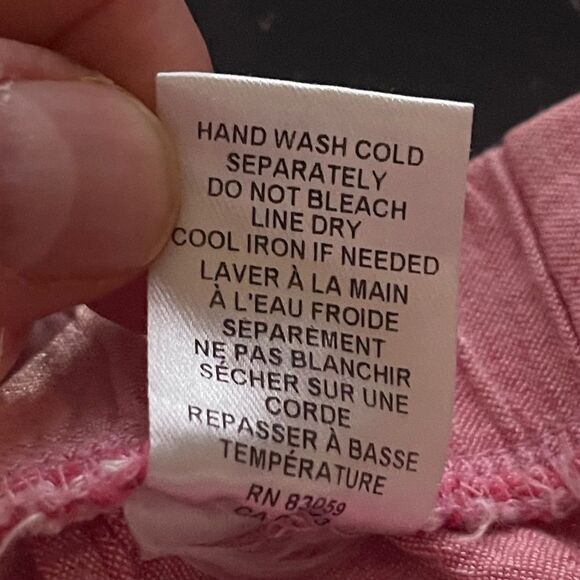 Anthropologie Drew Heathered Pink Linen Blend Harem Pants Sz M - Picture 10 of 10